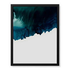 Ocean Blue Color Splashed Over White Background | Abstract Office Artwork #00304