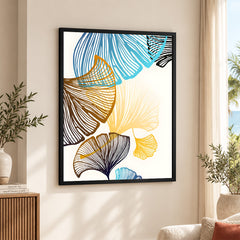 Colorful Tropical Leaves Floral Design | Abstract Floral Artwork #0032