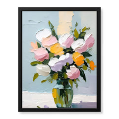 Pink & Green Beautiful Floral Design | Abstract Floral Artwork #00328