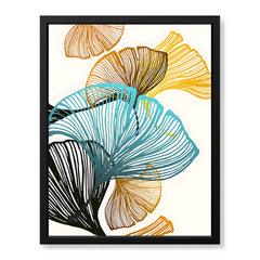 Colorful Tropical Leaves Floral Design | Abstract Floral Artwork #0033