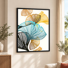 Colorful Tropical Leaves Floral Design | Abstract Floral Artwork #0033