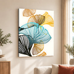 Colorful Tropical Leaves Floral Design | Abstract Floral Artwork #0033