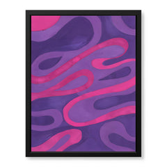 Pink & Purple Abstract Art Design With Neon Effect | Abstract Office Artwork #00350