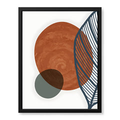 Black & Brown Abtract Floral Art Over White Background | Abstract Floral Artwork #00358