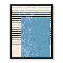 Black & Blue Abtract Art Over White Background | Abstract Office Artwork #00362
