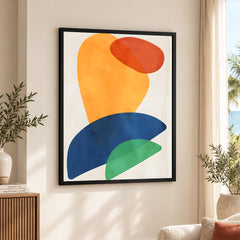 Colorful Abtract Art Over White Background | Abstract Office Artwork #00370