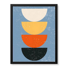 Colorful Abtract Art Over Blue Background | Abstract Office Artwork #00372