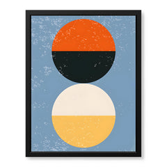 Colorful Abtract Art Over Blue Background | Abstract Office Artwork #00374