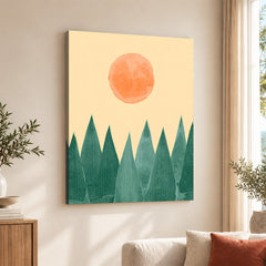 Beautiful Abstract Portrait Of Grass & Sun Art | Abstract Floral Artwork #00393
