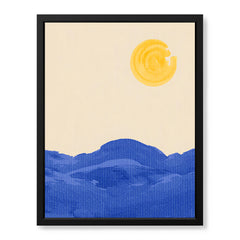 Beautiful Abstract Portrait Of Blue Mountains Art | Abstract Nature Artwork #00394