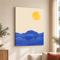 Beautiful Abstract Portrait Of Blue Mountains Art | Abstract Nature Artwork #00394