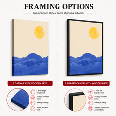 Beautiful Abstract Portrait Of Blue Mountains Art | Abstract Nature Artwork #00394