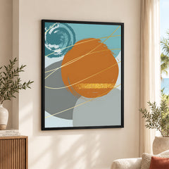 Colorful Abstract Paint Stroke Art Over White Background | Abstract Office Artwork #00397