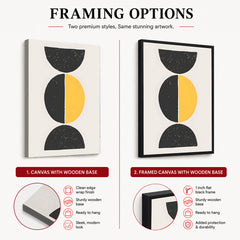 Black & Gold Abstract Art Over White Background | Abstract Office Artwork #00399