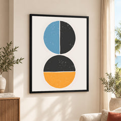 Black & Gold Abstract Art Over White Background | Abstract Office Artwork #00401