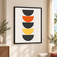 Black & Gold Abstract Art Over White Background | Abstract Office Artwork #00402