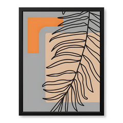 Black & Brown Floral Abstract Art Over White Background | Abstract Floral Artwork #00406