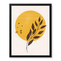 Black & Gold Abstract Floral Art Over White Background | Abstract Floral Artwork #00423