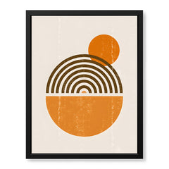 Black & Orange Abstract Art Over White Background | Abstract Office Artwork #00424