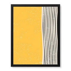 Black & Gold Abstract Line Art Over White Background | Abstract Office Artwork #00431