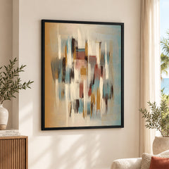 Colorful Abstract Paint Design Over Grey Background | Abstract Office Artwork #00436