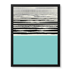 Black & Blue Abstract Design Over White Background | Abstract Office Artwork #00444