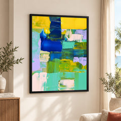 Colorful Abstract Art Paint Strokes Over Beautiful Background | Abstract Office Artwork #00466