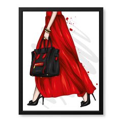 Beautiful Abstract Red Dress Design Over White Background | Abstract Fashion Artwork #00472