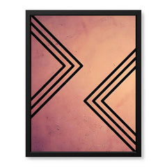 Black Lines Over Pink Tan Background Abstract Design | Abstract Office Artwork #0048