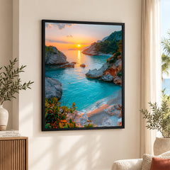 Beautiful View Of Sunrise From A Beautiful Lake | Abstract Nature Artwork #00489