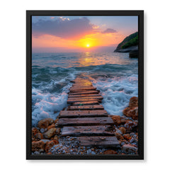 Beautiful View Of Sunrise From A Beautiful Sea | Abstract Nature Artwork #00490