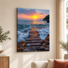 Beautiful View Of Sunrise From A Beautiful Sea | Abstract Nature Artwork #00490