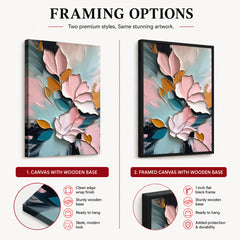 Colorful Abstract Floral Design Over White Background | Abstract Floral Artwork #00493