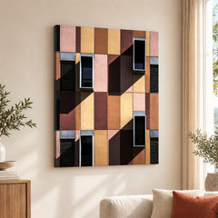 Colorful Abstract Design With Box Shapes | Abstract Fashion Artwork #00495