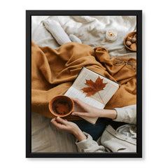 Beautiful Brown Leaf In The Book | Abstract Fashion Artwork #00496