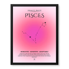 Pisces Abstract Stars Sign Art | Abstract Nature Artwork #00502