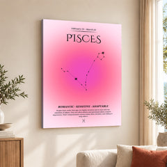 Pisces Abstract Stars Sign Art | Abstract Nature Artwork #00502