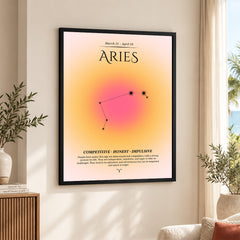 Aries Abstract Stars Sign Art | Abstract Nature Artwork #00503