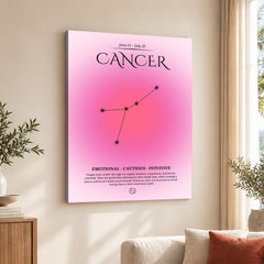 Cancer Abstract Stars Sign Art | Abstract Nature Artwork #00504