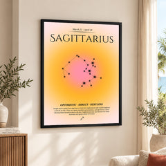 Sagittarius Abstract Stars Sign Art | Abstract Nature Artwork #00506