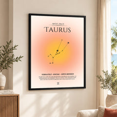 Taurus Abstract Stars Sign Art | Abstract Nature Artwork #00507