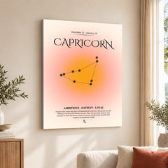 Capricorn Abstract Stars Sign Art | Abstract Nature Artwork #00509