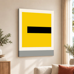 Black Yellow & Grey Abstract Design | Abstract Office Artwork #0051