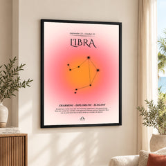 Libra Abstract Stars Sign Art | Abstract Nature Artwork #00511