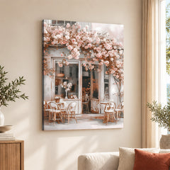 Paris Beautiful Street Cafe | Abstract Cafe Artwork #00524