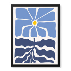 Beautiful Blue Flowers With Purple Leaves | Abstract Floral Artwork #00538