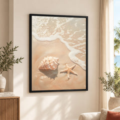 Beautiful Seashells On The Beach | Abstract Nature Artwork #00543
