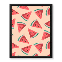 Abstract Watermelon Artwork Over Beige Background | Abstract Floral Artwork #00549