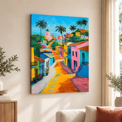 Beautiful Artwork Of A Colorful City | Abstract Fashion Artwork #00558