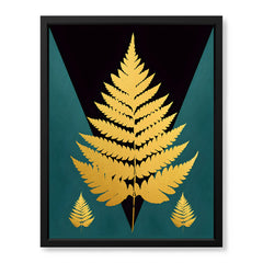 Gold Tropical Tree With Green And Black Background | Abstract Nature Artwork #0056